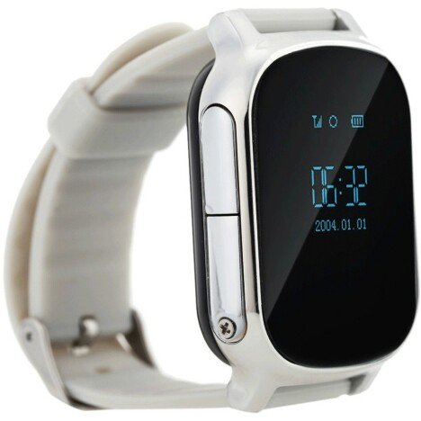 Ceas Smartwatch cu GPS Copii si Adulti iUni Kid58, Telefon incorporat, LBS, Wi-Fi, Silver + Boxa Cad